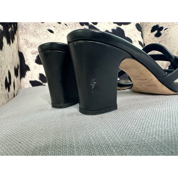 Jimmy Choo Damaris Block Heel Sandal  Black ‎ 36.5 - Picture 6 of 8